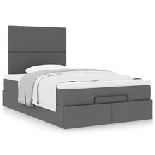 Ottoman bed met matras 120x200cm stof donkergrijs