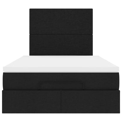 Ottoman bed met matras 120x200cm stof zwart