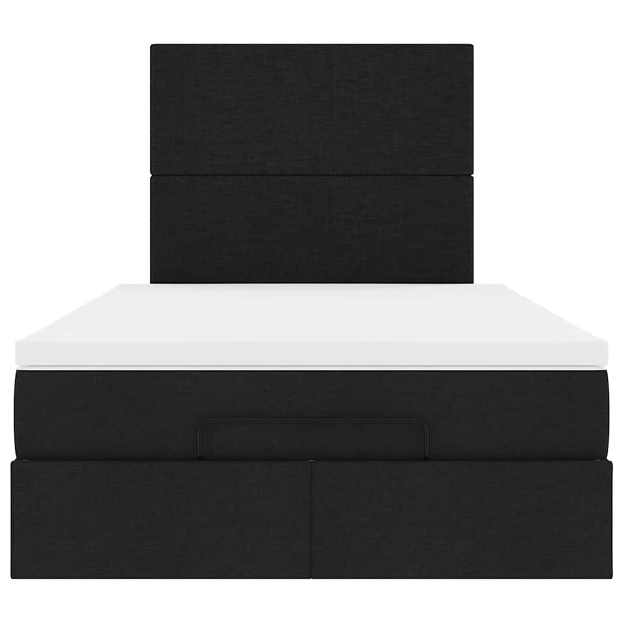 Ottoman bed met matras 120x200cm stof zwart