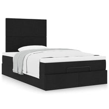 Ottoman bed met matras 120x200cm stof zwart