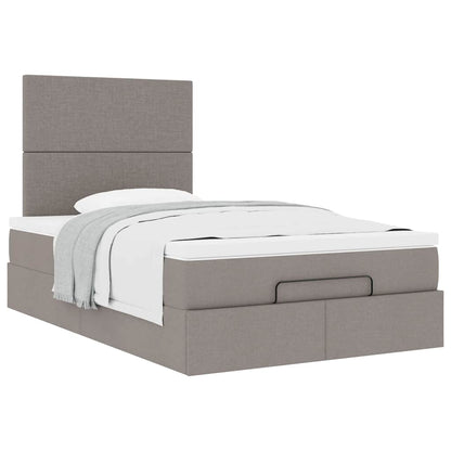 Ottoman bed met matras 120x200cm stof taupe