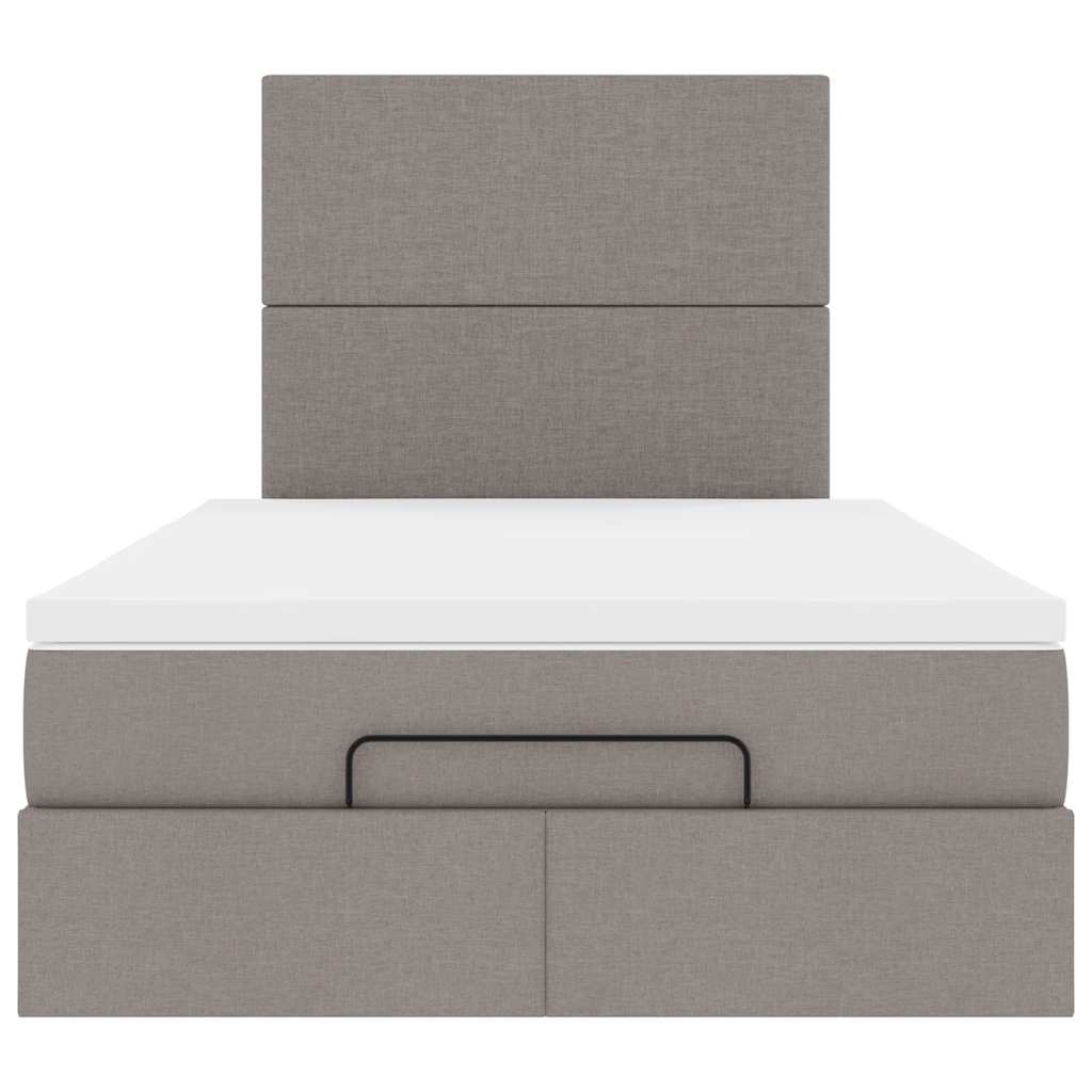 Ottoman bed met matras 120x200cm stof taupe