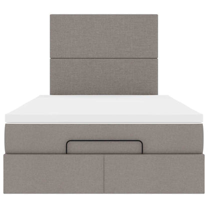 Ottoman bed met matras 120x200cm stof taupe