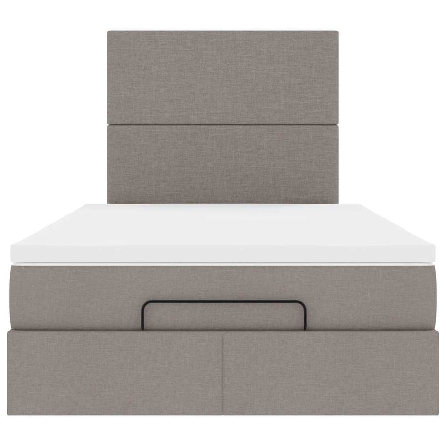 Ottoman bed met matras 120x200cm stof taupe