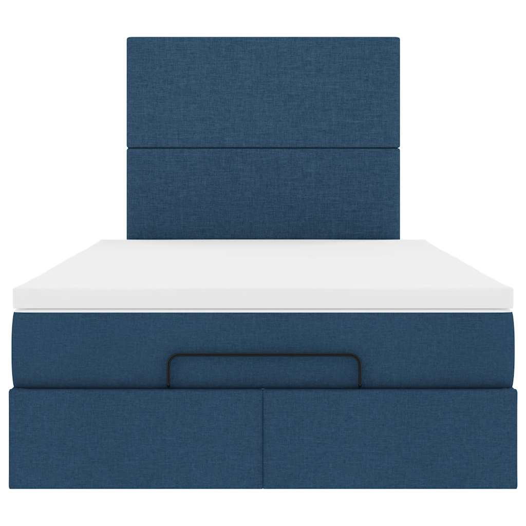 Ottoman bed met matras 120x200cm stof blauw