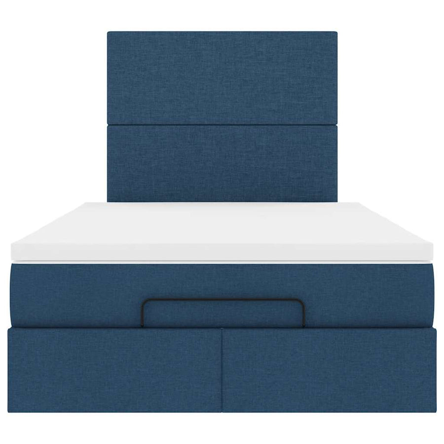 Ottoman bed met matras 120x200cm stof blauw