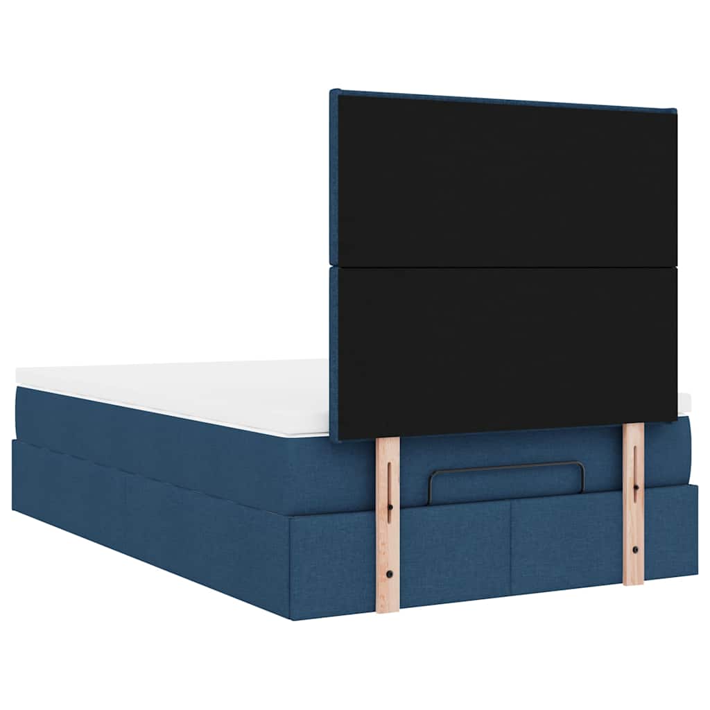 Ottoman bed met matras 120x200cm stof blauw