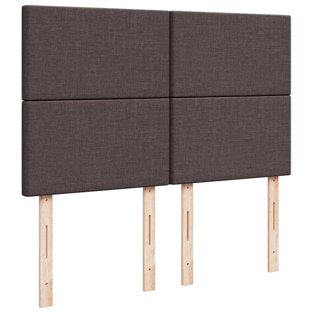 Ottoman bed met matras 140x190cm stof donkerbruin