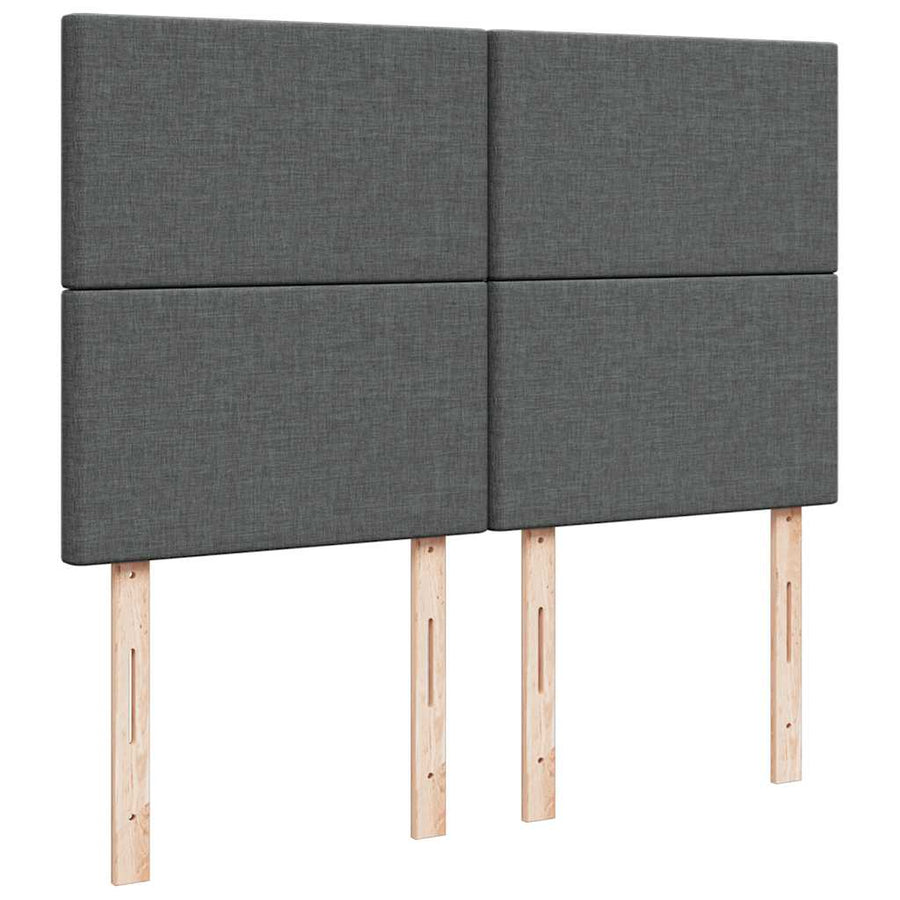 Ottoman bed met matras 140x200cm stof donkergrijs