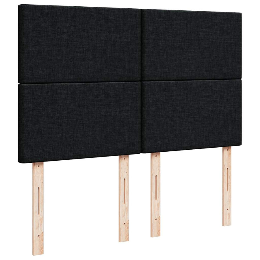 Ottoman bed met matras 140x200cm stof zwart