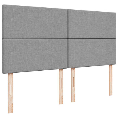 Ottoman bed met matras 160x200cm stof lichtgrijs