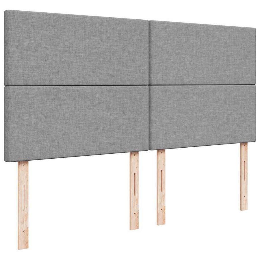 Ottoman bed met matras 160x200cm stof lichtgrijs