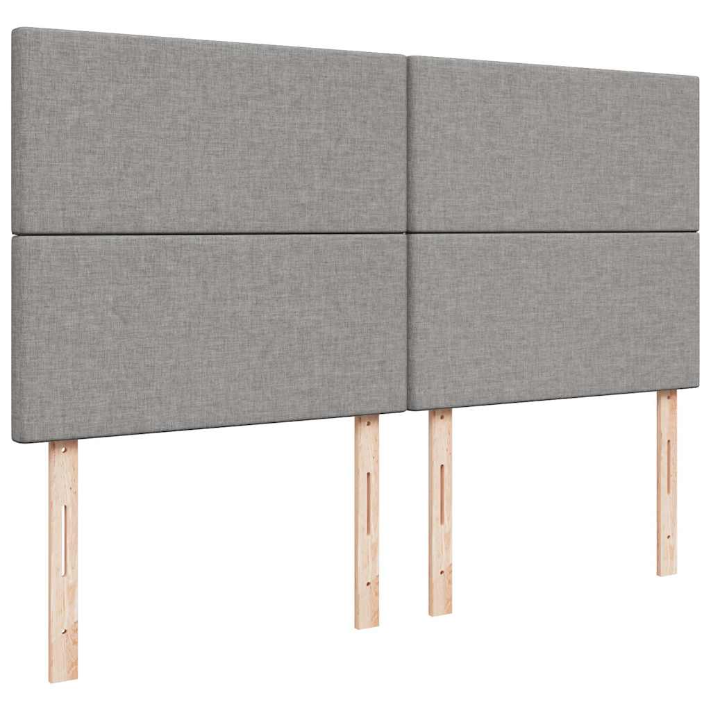 Ottoman bed met matras 180x200cm stof lichtgrijs