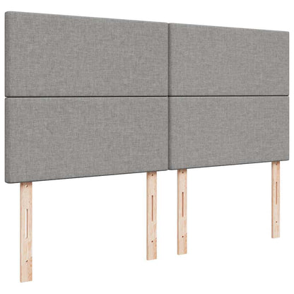 Ottoman bed met matras 180x200cm stof lichtgrijs
