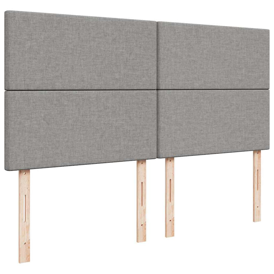 Ottoman bed met matras 180x200cm stof lichtgrijs