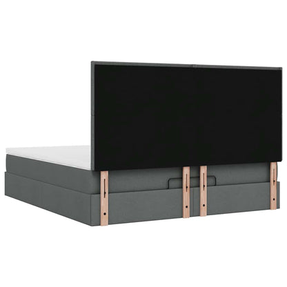 Ottoman bed met matras 180x200cm stof donkergrijs