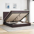 Ottoman bed met matras 180x200 cm donkerbruin stof