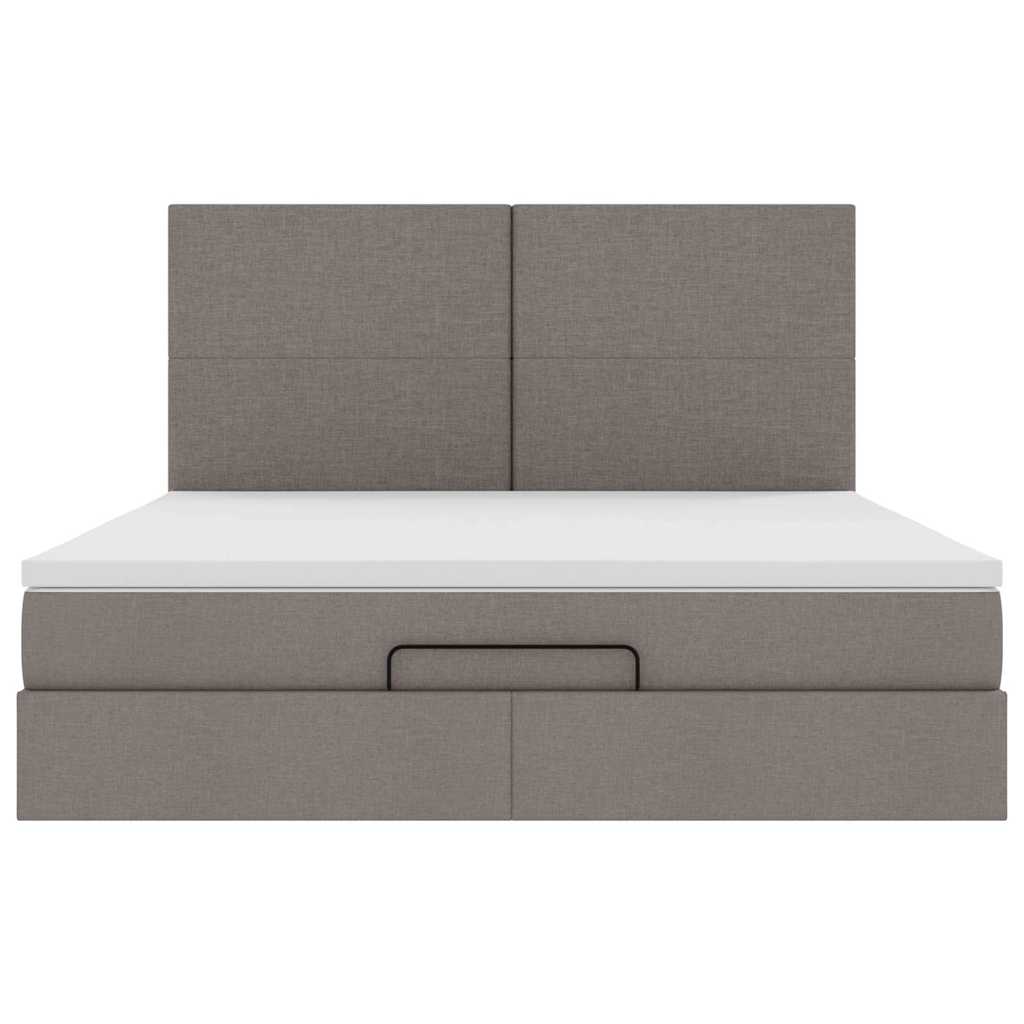 Ottoman bed met matras 180x200cm stof taupe