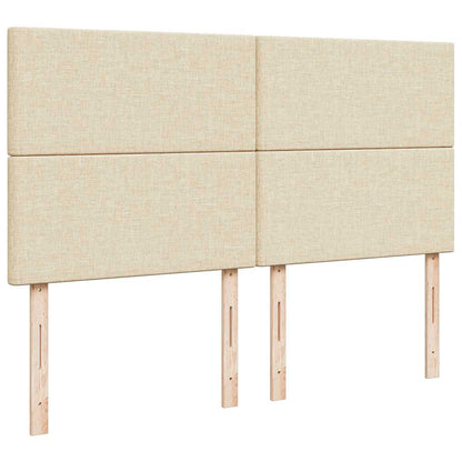 Ottoman bed met matras 180x200cm stof crèmekleurig