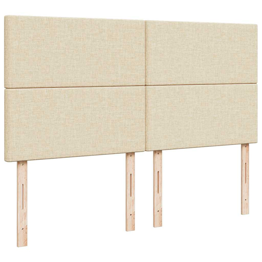 Ottoman bed met matras 180x200cm stof crèmekleurig