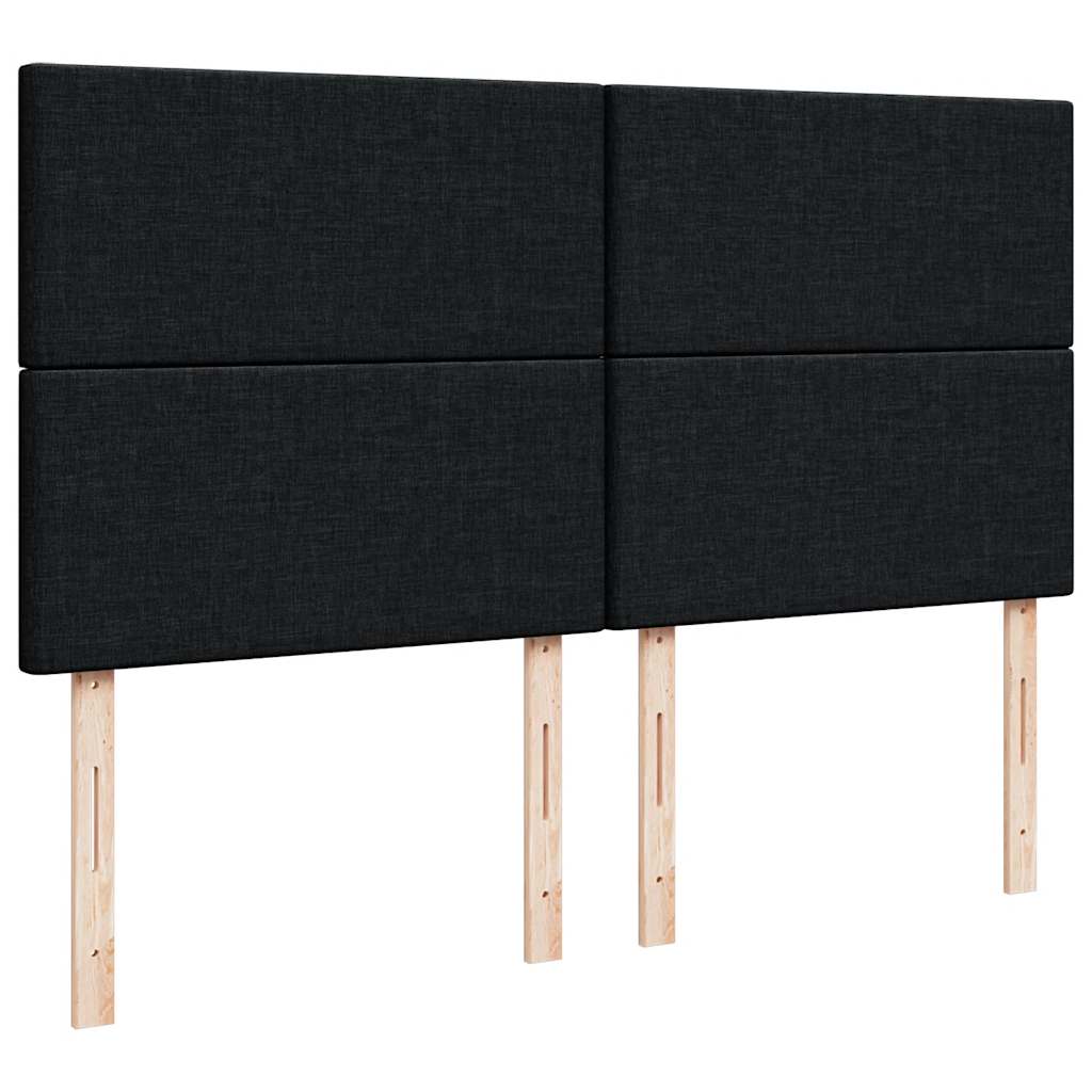 Ottoman bed met matrassen 200x200cm stof zwart