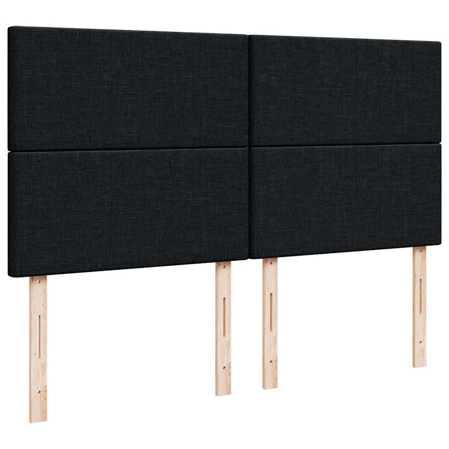 Ottoman bed met matrassen 200x200cm stof zwart