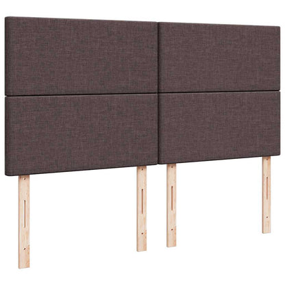 Ottoman bed met matrassen 200x200cm stof donkerbruin