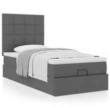 Ottoman bed met matras 80x200cm stof donkergrijs
