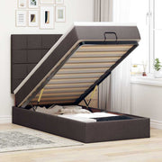 Ottoman bed met matras 80x200 cm donkerbruin