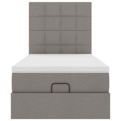 Ottoman Bed Met Matras 80X200Cm Stof 80 x 200 cm Taupe