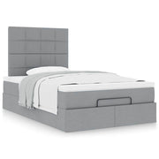 Ottomaans bed met matras 120x190 cm lichtgrijs