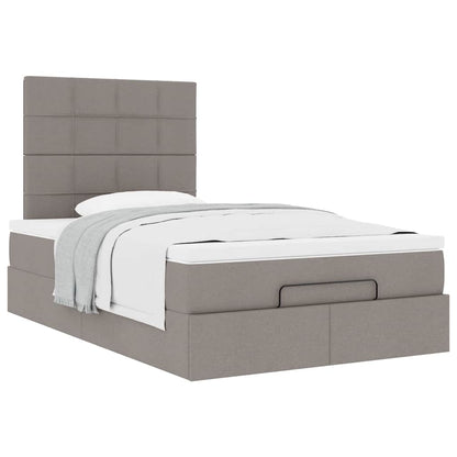 Ottoman bed met matras 120x190 cm stof taupe