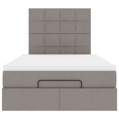 Ottoman bed met matras 120x190 cm stof taupe