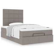 Ottoman bed met matras 120x190 cm taupe