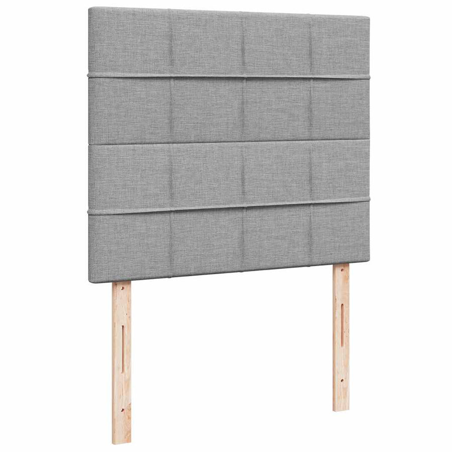 Ottoman bed met matras 120x200cm stof lichtgrijs