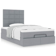Ottoman bed met matras 120x200 cm lichtgrijs