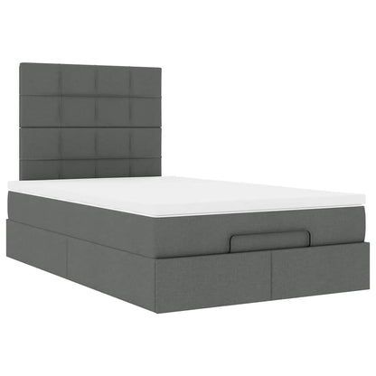 Ottoman bed met matras 120x200cm stof donkergrijs
