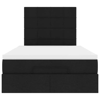 Ottoman bed met matras 120x200cm stof zwart