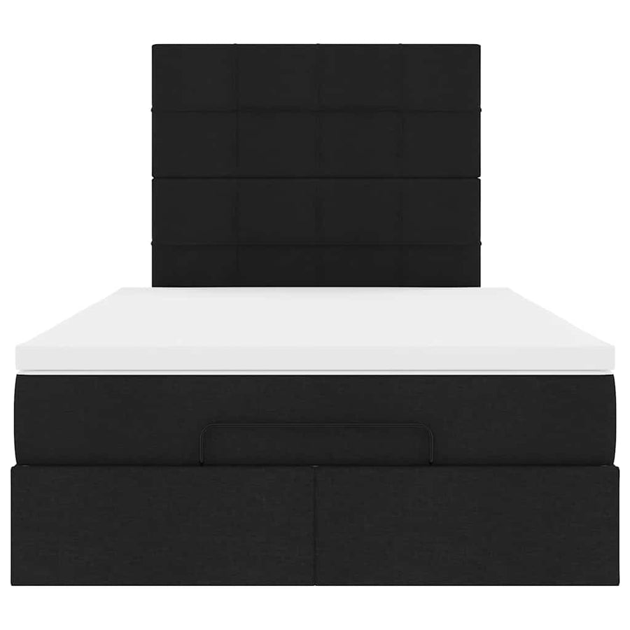 Ottoman bed met matras 120x200cm stof zwart