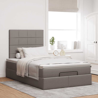 Ottoman bed met matras 120x200cm stof taupe