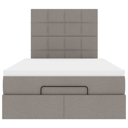 Ottoman bed met matras 120x200cm stof taupe