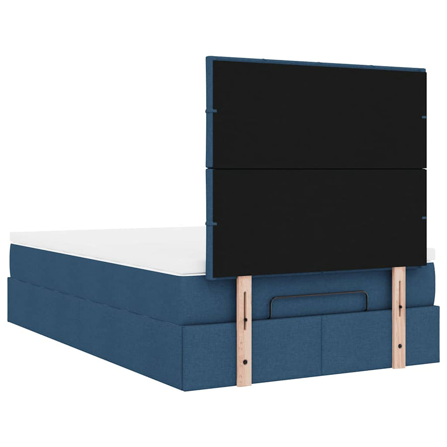 Ottoman bed met matras 120x200cm stof blauw