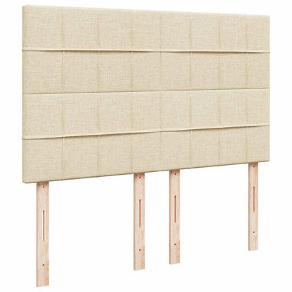 Ottoman bed met matras 140x190cm stof crèmekleurig