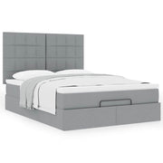 Ottoman bed met opbergruimte 140x200 cm lichtgrijs