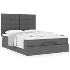 Ottomaans bed met opbergruimte 140x200 cm donkergrijs