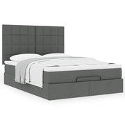 Ottomaans bed met opbergruimte 140x200 cm donkergrijs