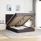 Ottoman bed met matras 140x200 cm donkerbruin