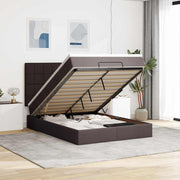 Ottoman bed met matras 140x200 cm donkerbruin