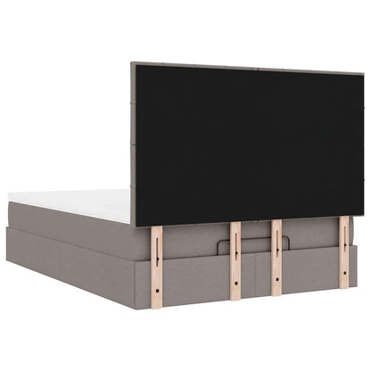 Ottoman bed met matras 140x200cm stof taupe