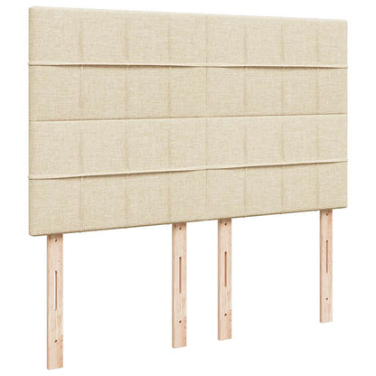 Ottoman bed met matras 140x200cm stof crèmekleurig